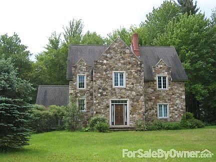Stone exterior front of home