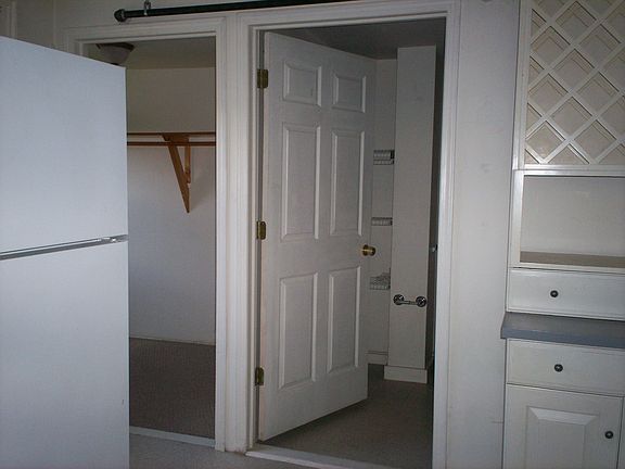 Walk in closet and (right door) full bath on first level