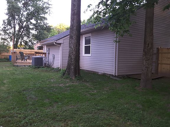 Back yard is cool and shady.