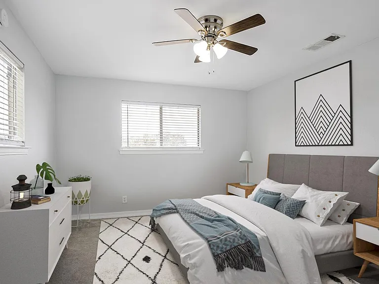 Bedroom 2. This image shows a virtually furnished space. Bedrooms come unfurnished.