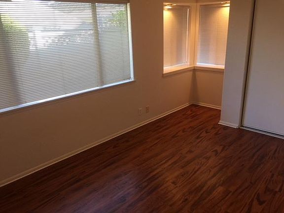 Downstairs bedroom #1, koa patterned vinyl flooring