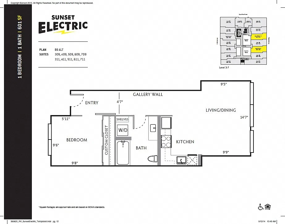 Floor plan 1X1 F
