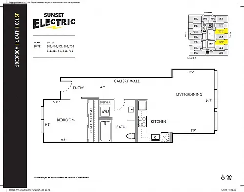 Floor plan 1X1 F