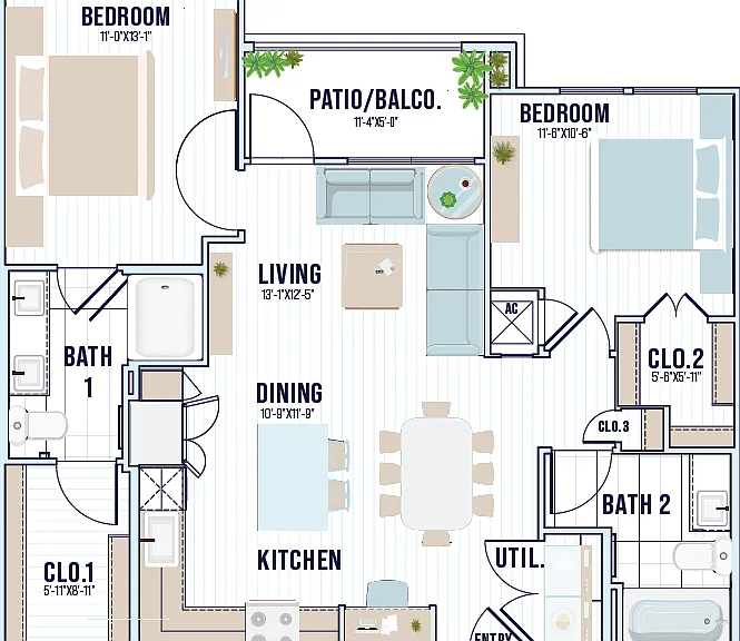 B1 | 965 sq ft B1 | 965 sq ft