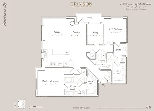 Floor plan Residence B9 with study