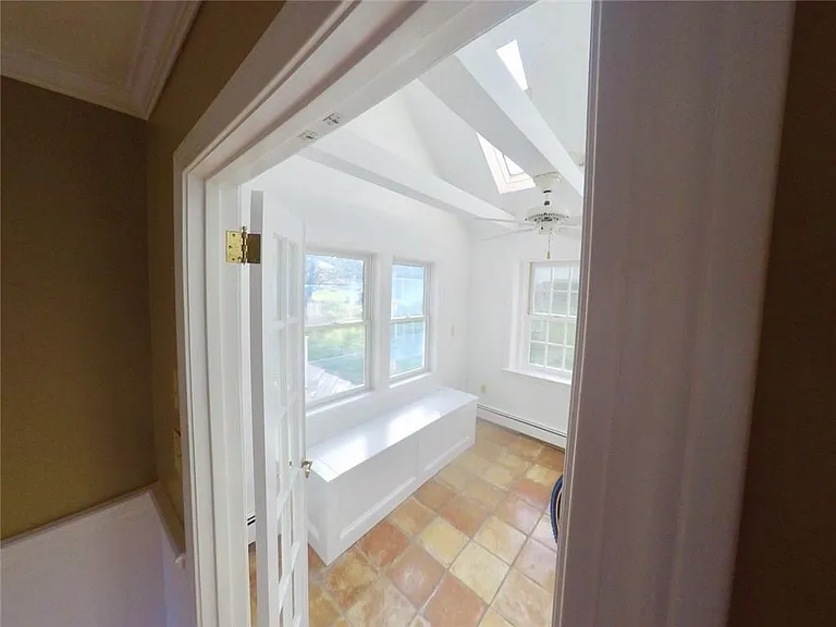 Looking into sunroom from mudroom