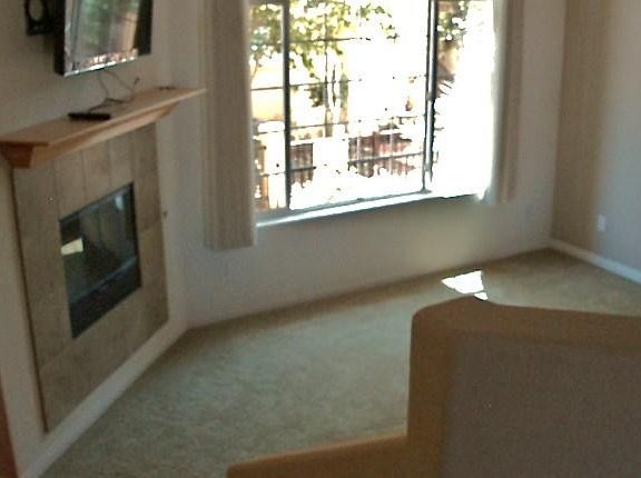 Living room with fireplace