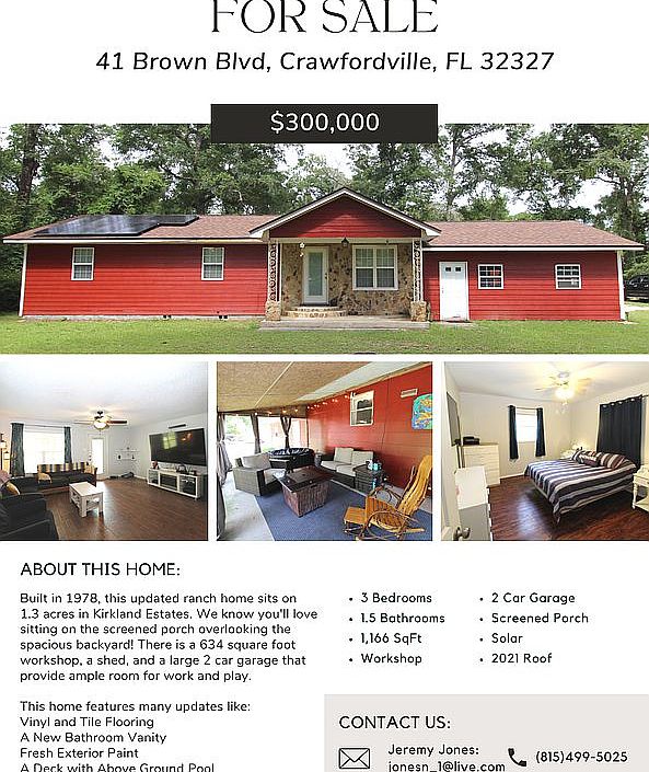 41 Brown Blvd, Crawfordville, FL 32327 | Zillow