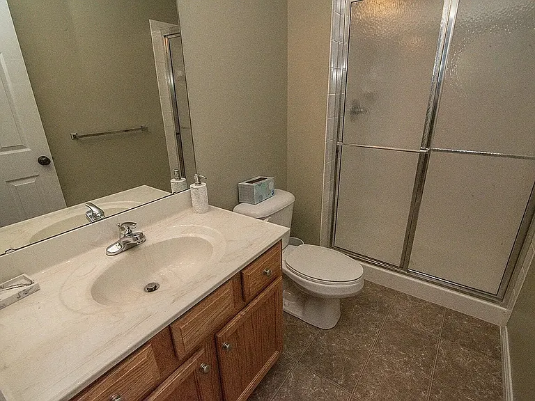 Basement bathroom with shower
