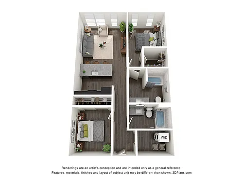 Floor plan Urban 2 Bedrooms A