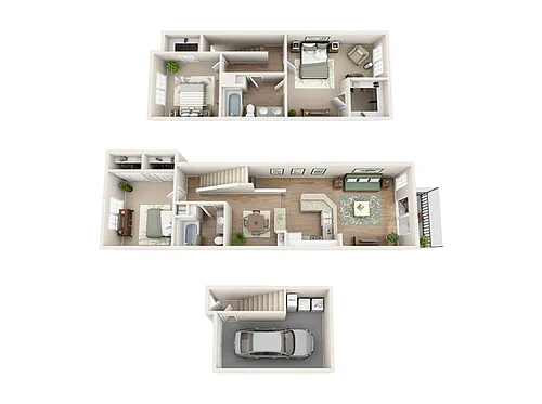 Floor plan The St. Pete (Townhome)