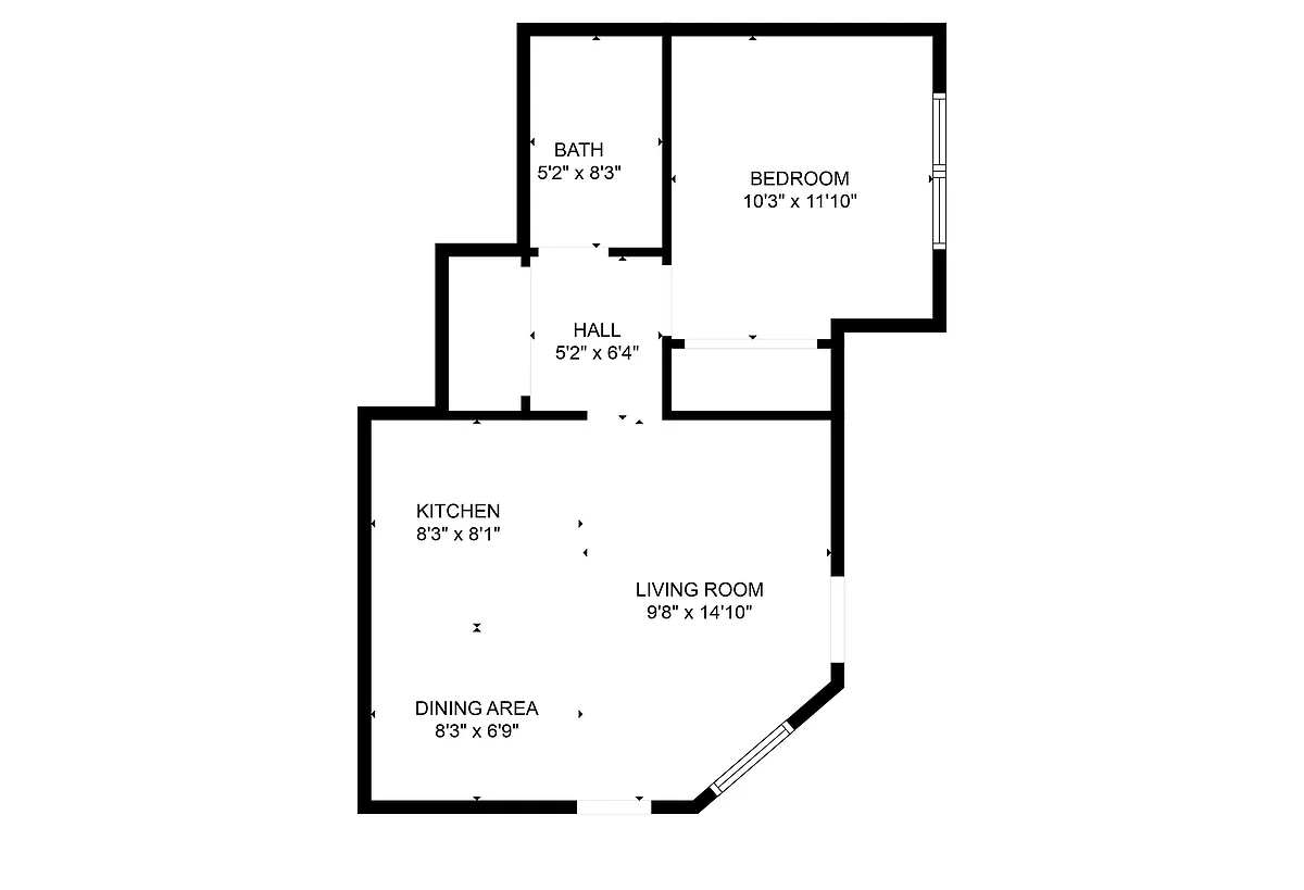 Floor plan 1 Bedroom Style A