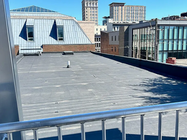 View from the building's rooftop deck just for the tenants of the building.