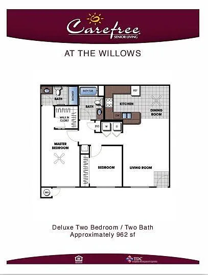 Floor plan 2 Bed