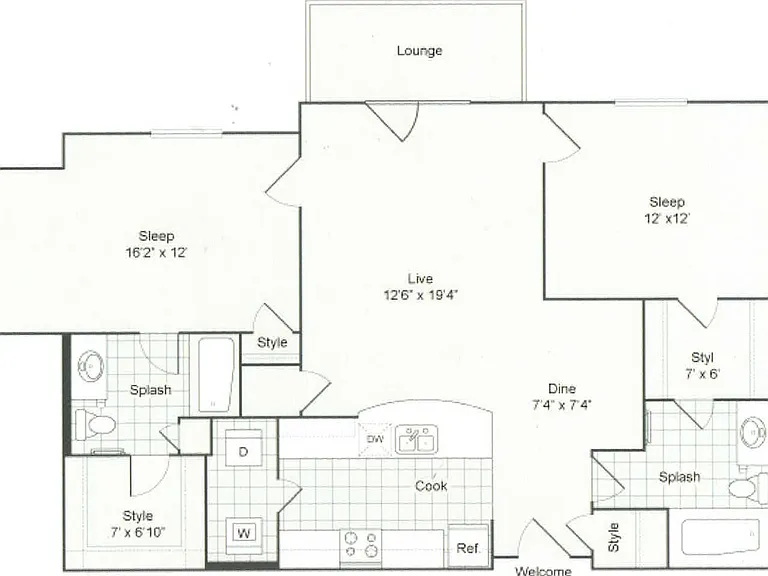 2 bedroom 2 bedroom