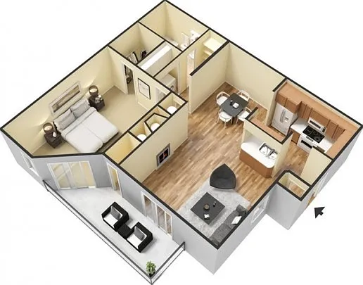 One Bedroom with Fireplace One Bedroom with Fireplace