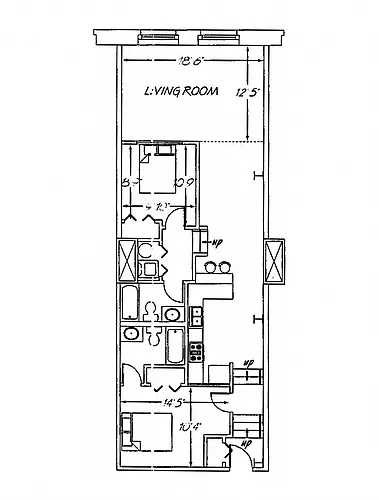 Floor plan 2 Bedroom FP D2.3