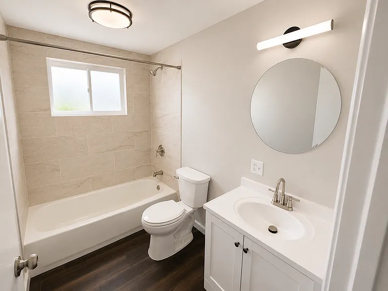 Modern minimalist bathroom interior