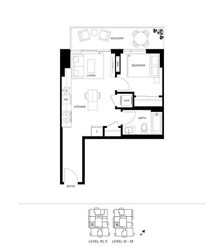 Floor plan T1-1010