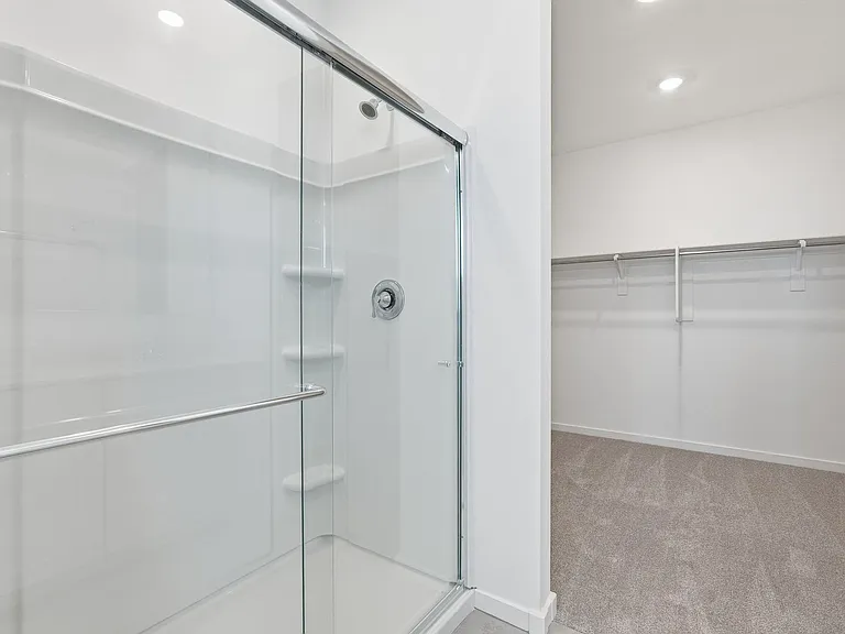 Primary bath and walk-in closet