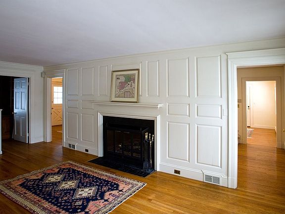 Living room and fireplace