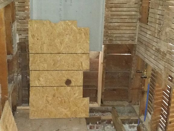 bath gutted;remodel ready