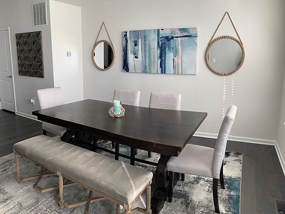 2nd floor open concept kitchen includes dining room set for 6