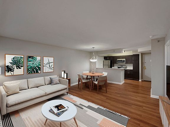 Living and dining (virtually staged)