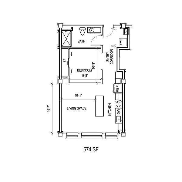 Floor plan Floor Plan 1E/1F