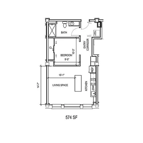 Floor plan Floor Plan 1E/1F