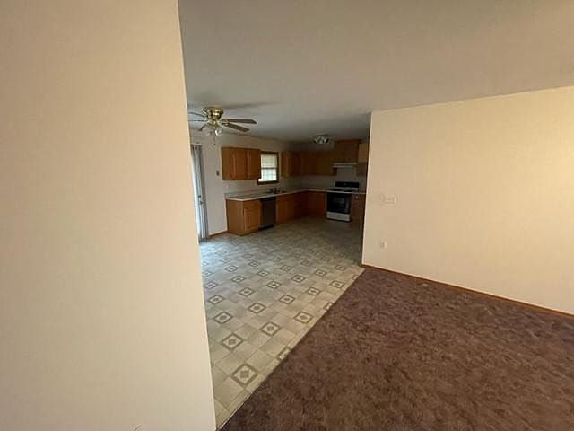 Looking into kitchen from living room