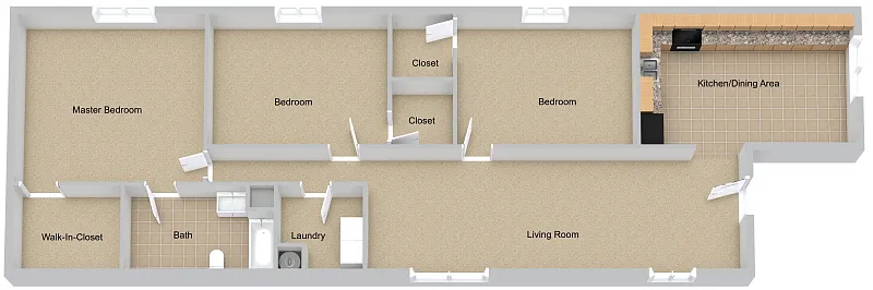 Floor plan Three Bedroom Modular Home Deluxe