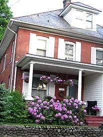 front of house, springtime