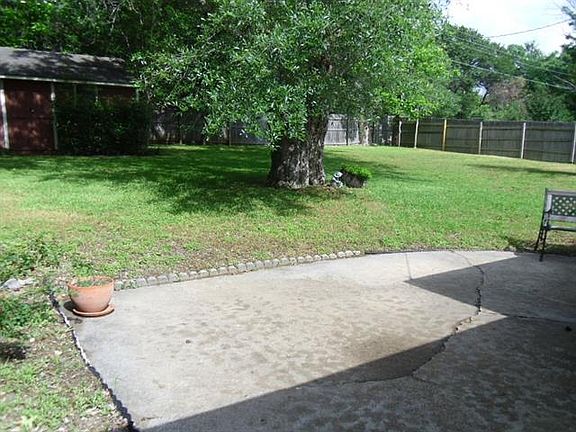 Large fenced backyard