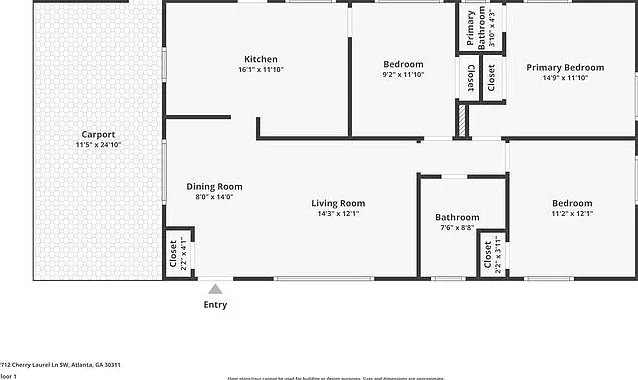 3 bed, 1.5 bath, 1075 sqft, $1,595 — Photo 2