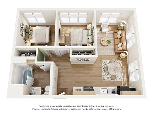 Floor plan Two Bedroom