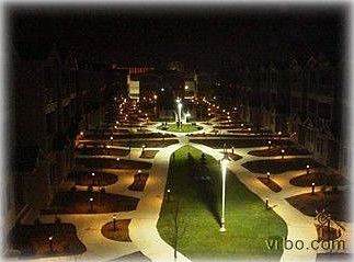 Courtyard at night