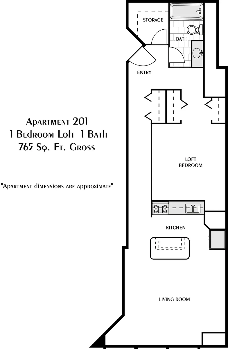 Floor plan Hennepin - Loft