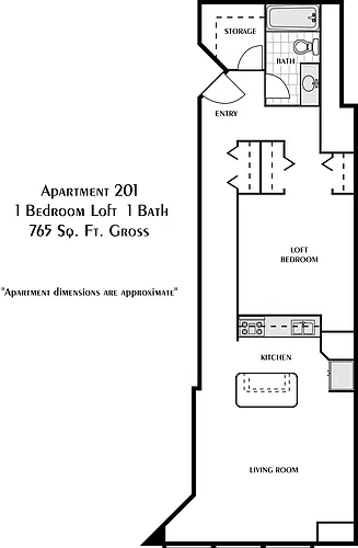 Floor plan Hennepin - Loft