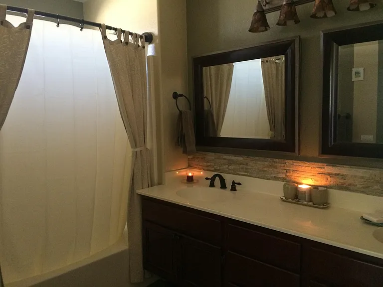 Master bathroom with tub