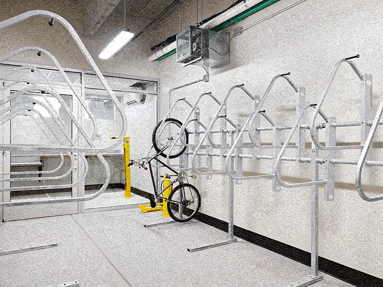 On-site bike maintenance shop