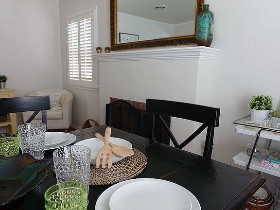 Front entry + fireplace (not fire safe)