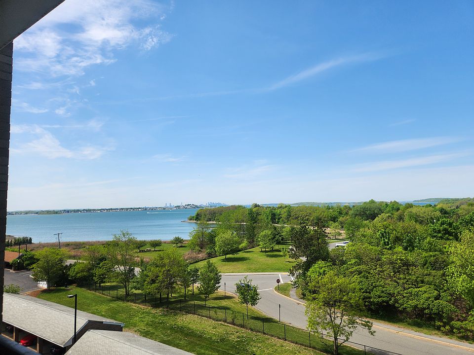 Balcony view of Hingham Harbor and Boston