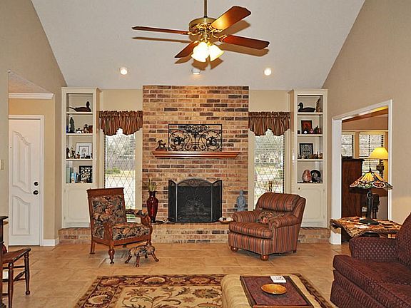 Beautiful fireplace and built-ins.