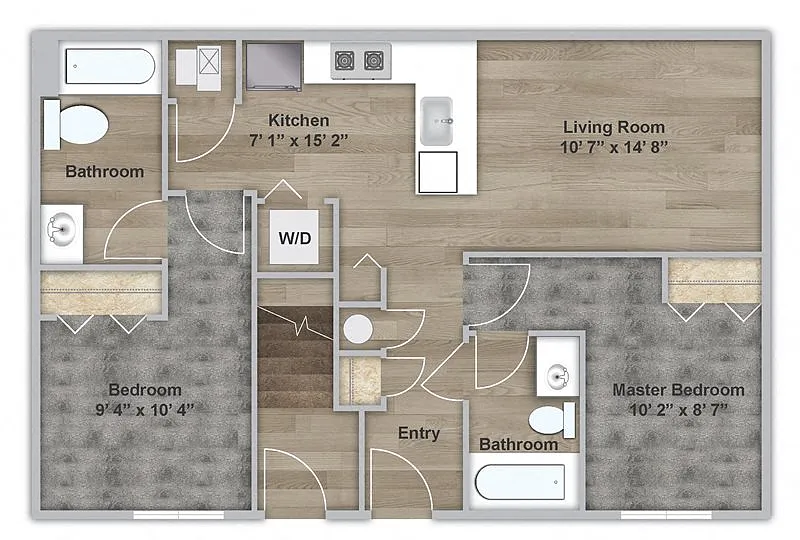 Floor plan Two Bedroom - First Floor