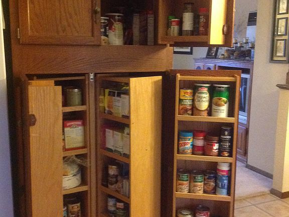 fold-out pantry in kitchen