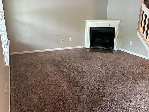 living room with fire place