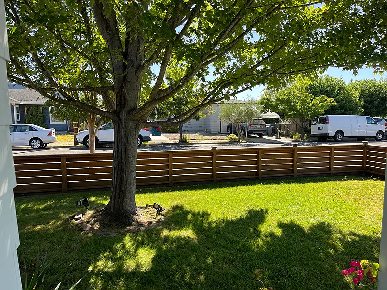 Fenced front yard