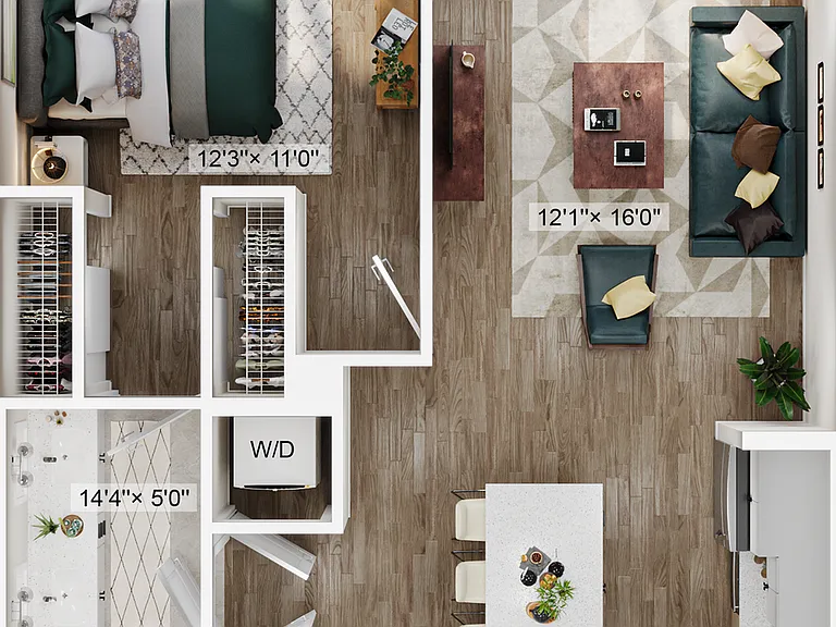 Explore this contemporary apartment layout designed for modern living and comfort. Explore this contemporary apartment layout designed for modern living and comfort.