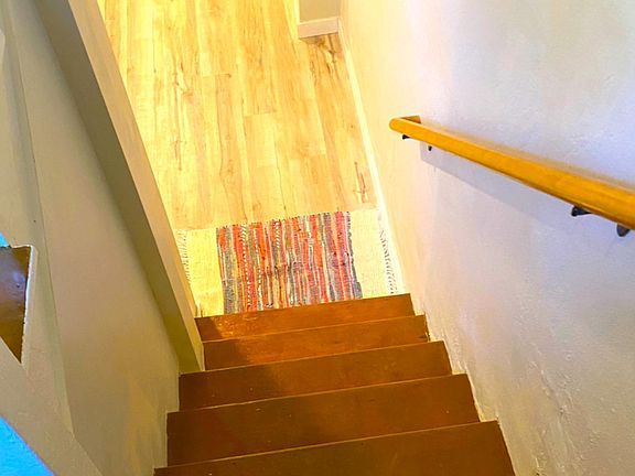 Stairs to downstairs apartment entrance